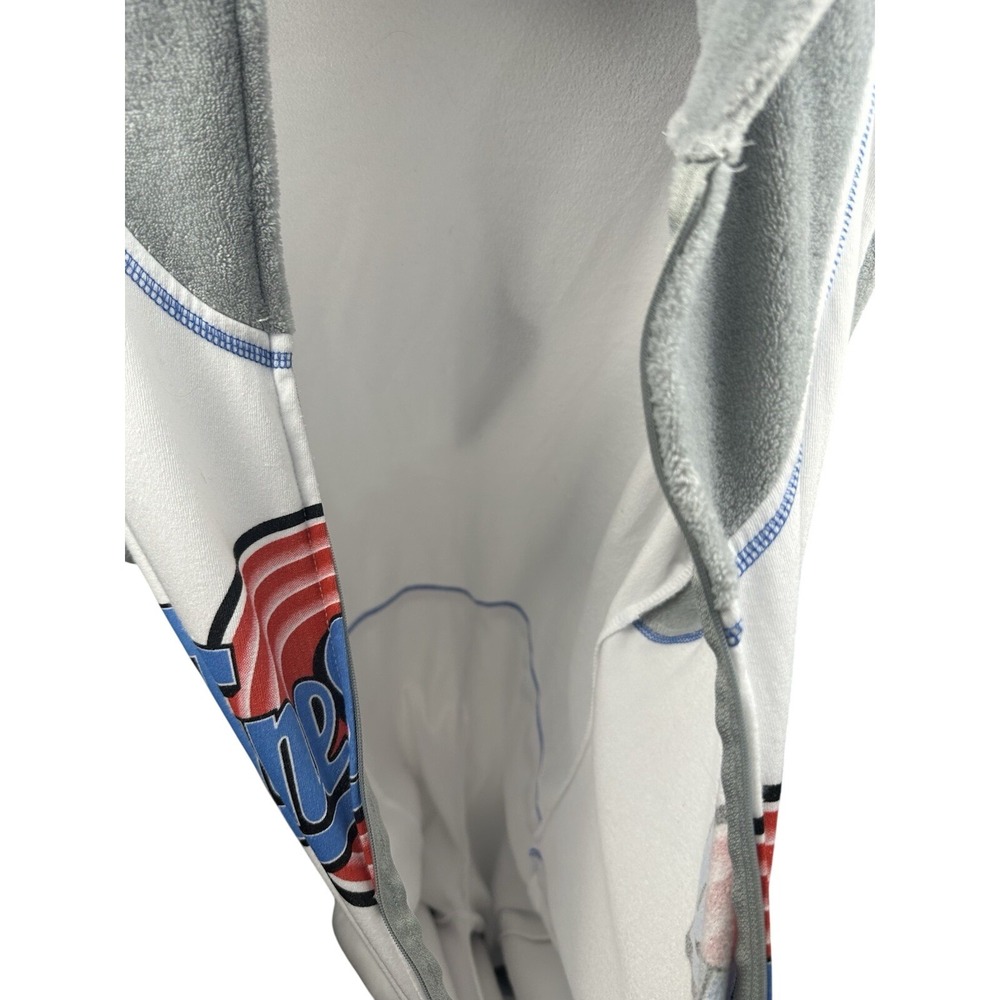 Space Jam Tune Squad Bugs Bunny Mens XL Fleece One Piece Pajama Union Suit Grey - Picture 9 of 9